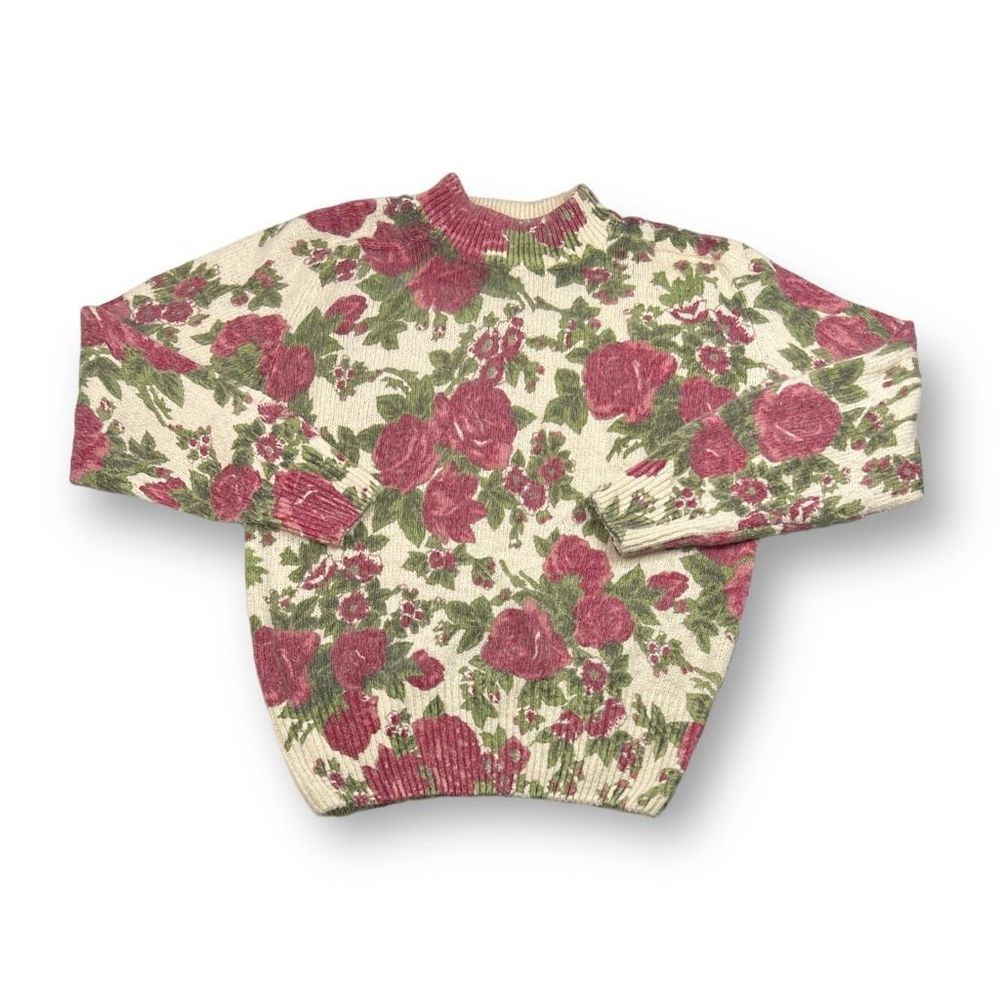 Vintage Silk Blend Floral Sweater